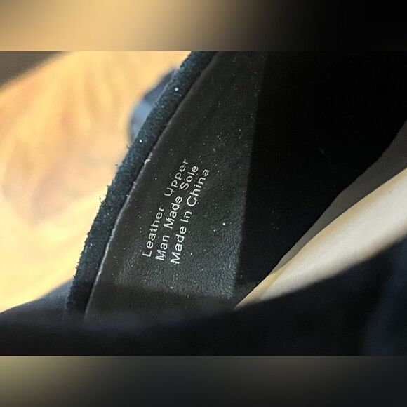 Joes Jeans Betty Ankle Strap Zip Back heels black suede studded leather size 7 - Picture 16 of 16